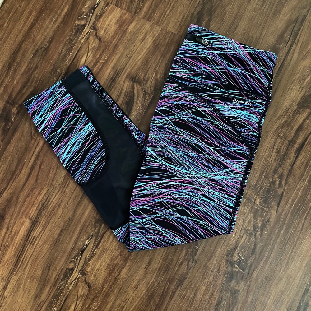 Nike dri-fit multi-colored cropped leggings